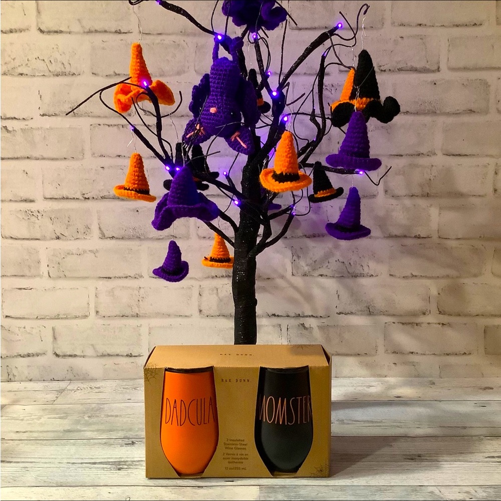 Rae Dunn 2pk. Dadcula & Momster Wine Tumblers